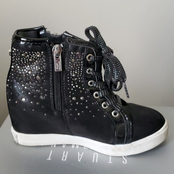 STUART WEIZMAN  Girl Wedge Shoes Black Size US 12 - Picture 4 of 5